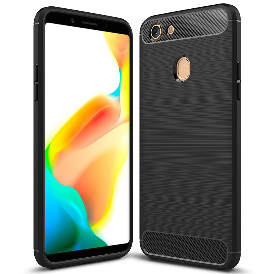 Flexi Slim Carbon Fibre Case for Oppo A73 F5 Black